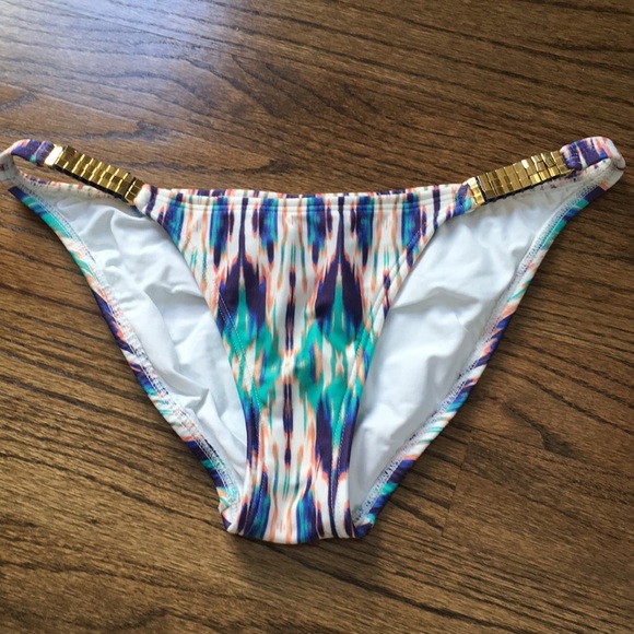ViX Paula Hermanny Mirra Square Beaded Bikini Bottoms - Picture 3 of 7